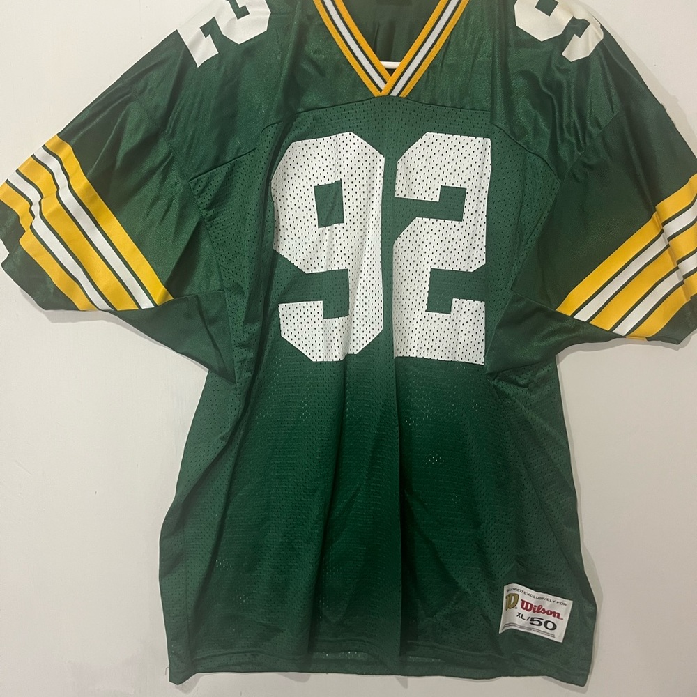 Mens Reggie White Green Bay Packers Number 92 XL Wilson Jersey